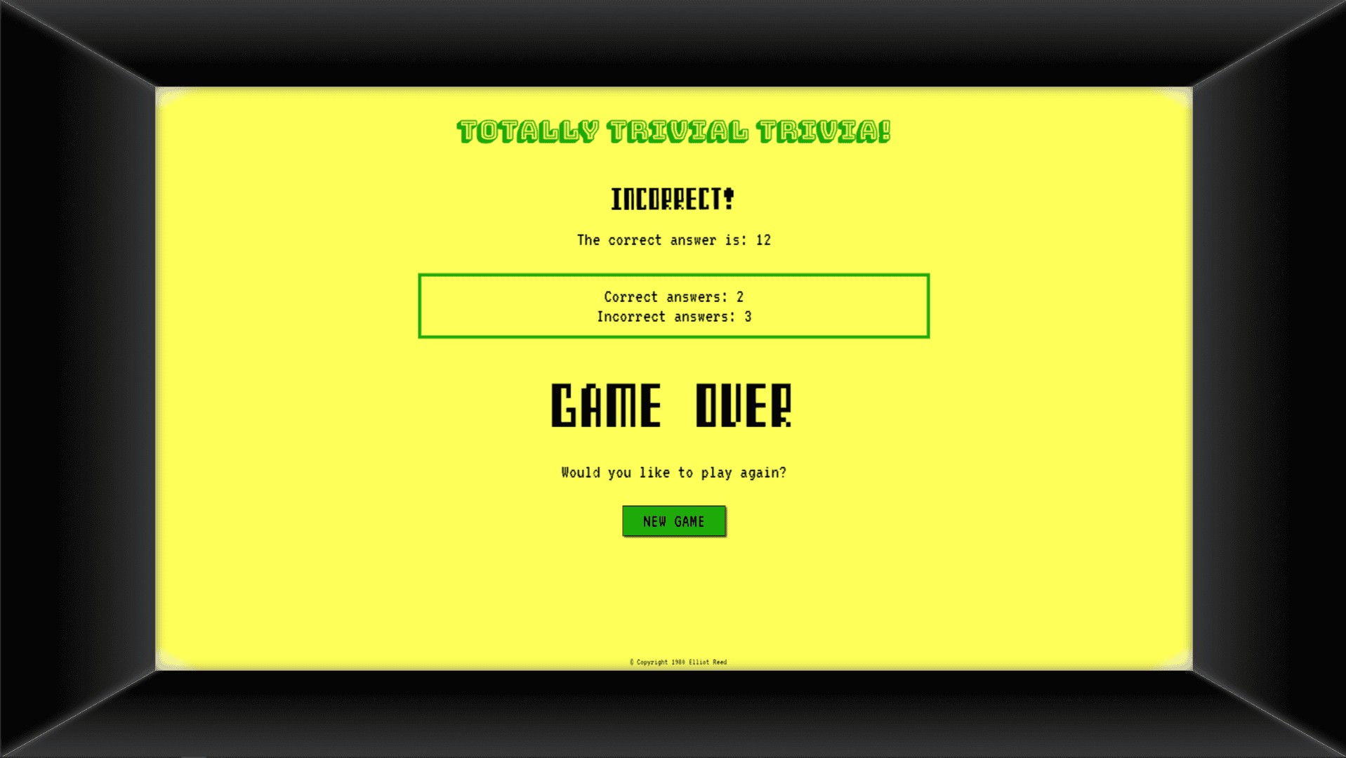 80's style game console.